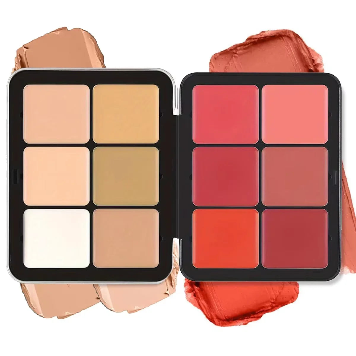 12-Color Concealer & Blush Palette – Matte, Highlight & Contour