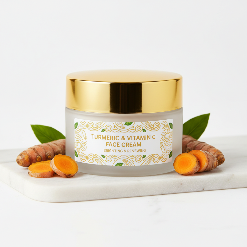 Turmeric & Vitamin C Glow Cream – Lightweight Brightening for Face & Neck