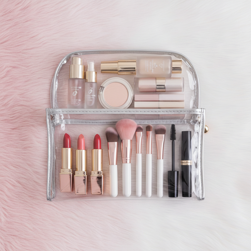 Clear Travel Makeup Organizer Bag