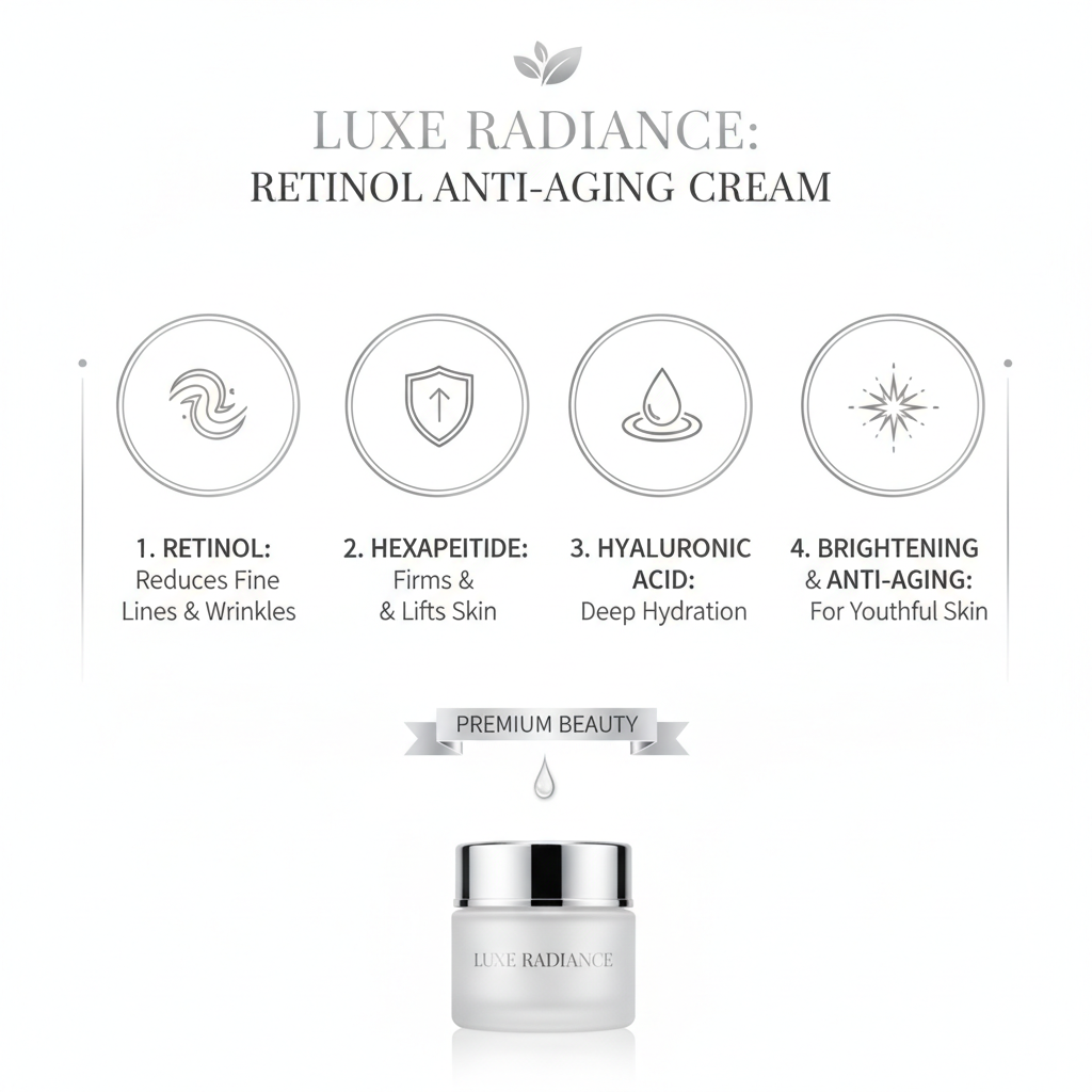 Retinol Instant Wrinkle Cream – Firming, Lifting & Anti-Aging Skin Care