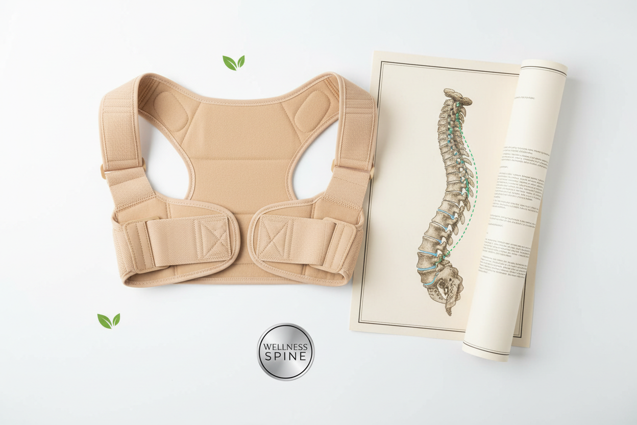 Posture corrector flat lay