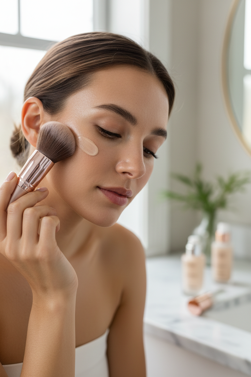 Foundation cream lifestyle shot