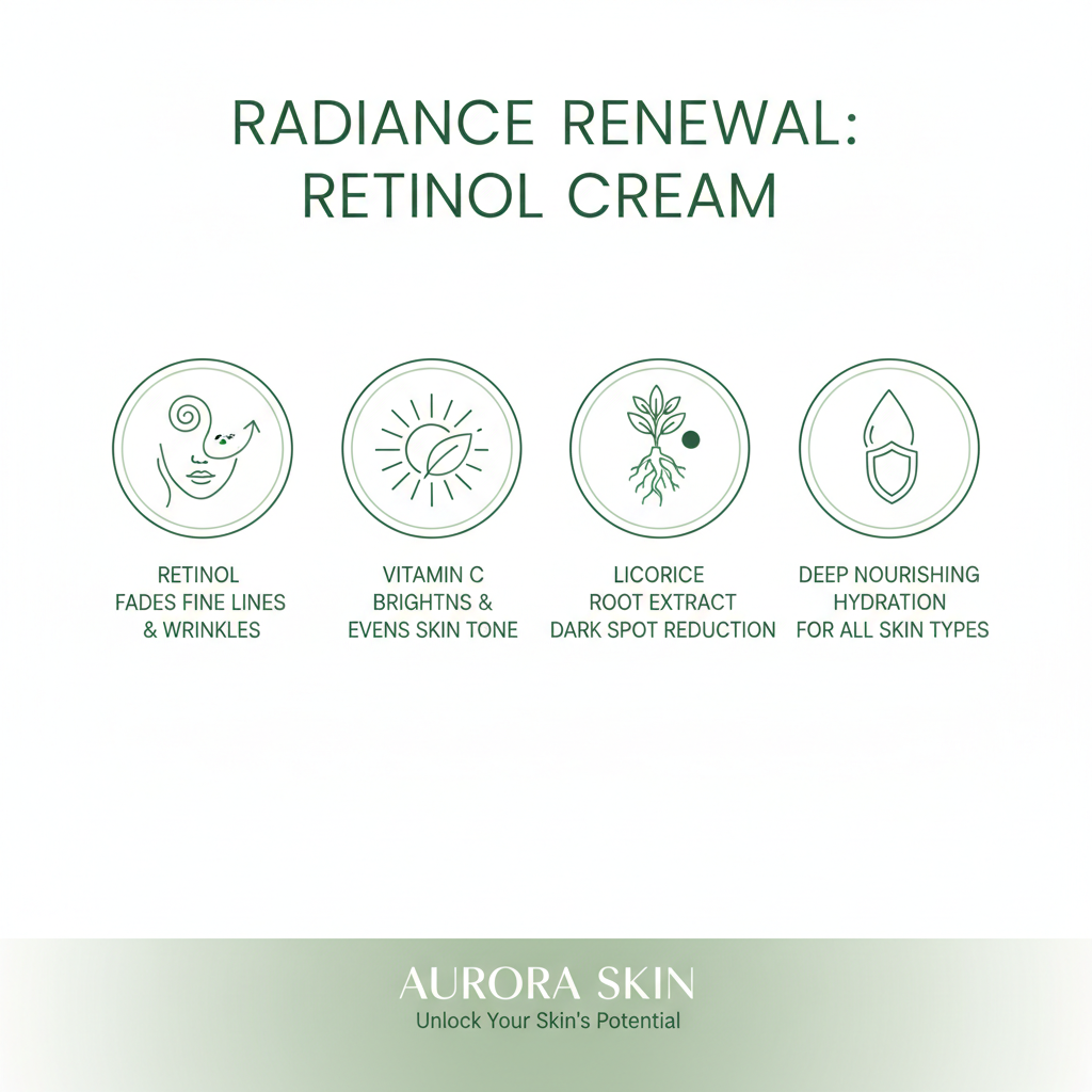 Retinol Wrinkle Removing Cream – Anti-Aging Firming & Brightening Skin Care