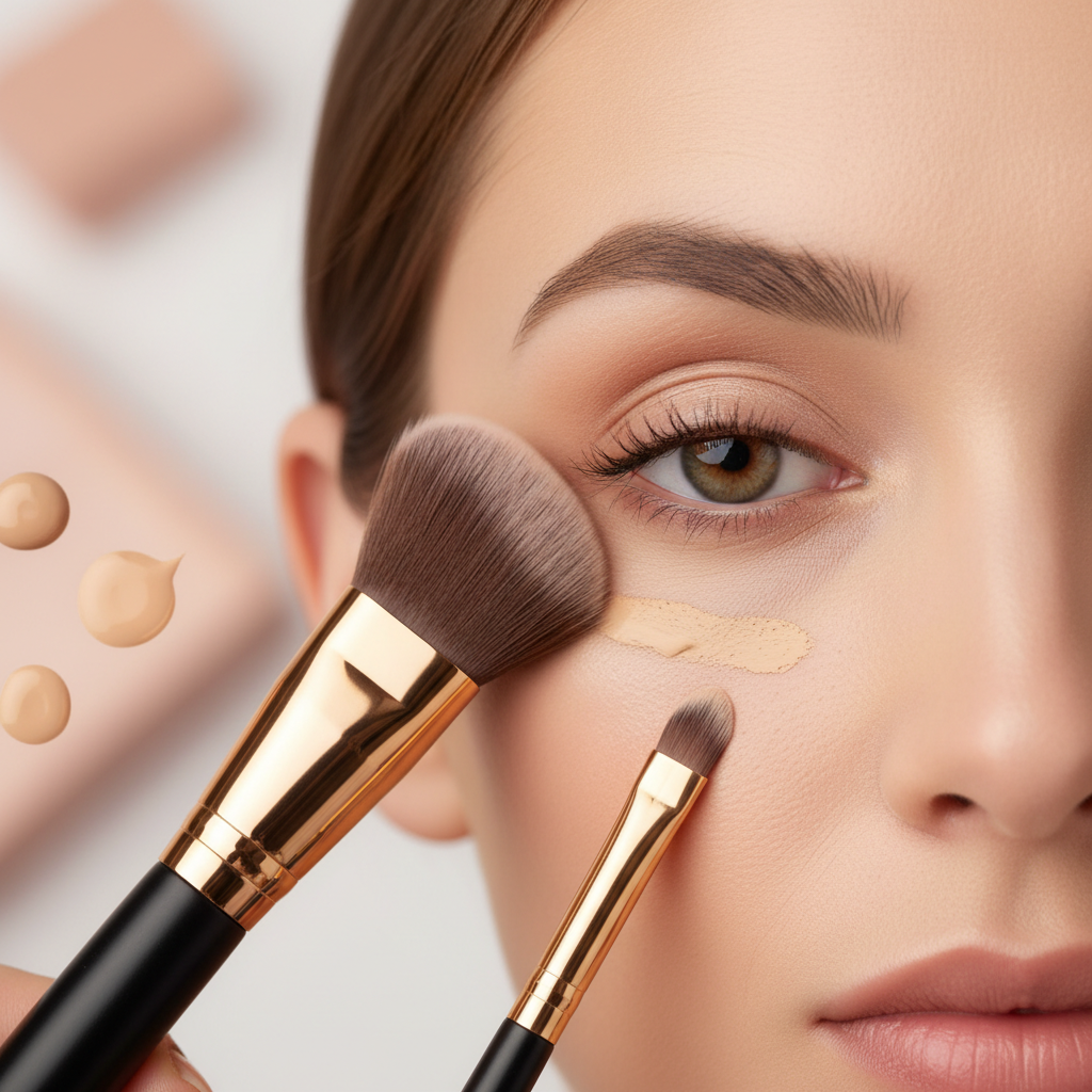 MAANGE Triangle Concealer & Foundation Brush – Precise Blending for Liquid & Cream