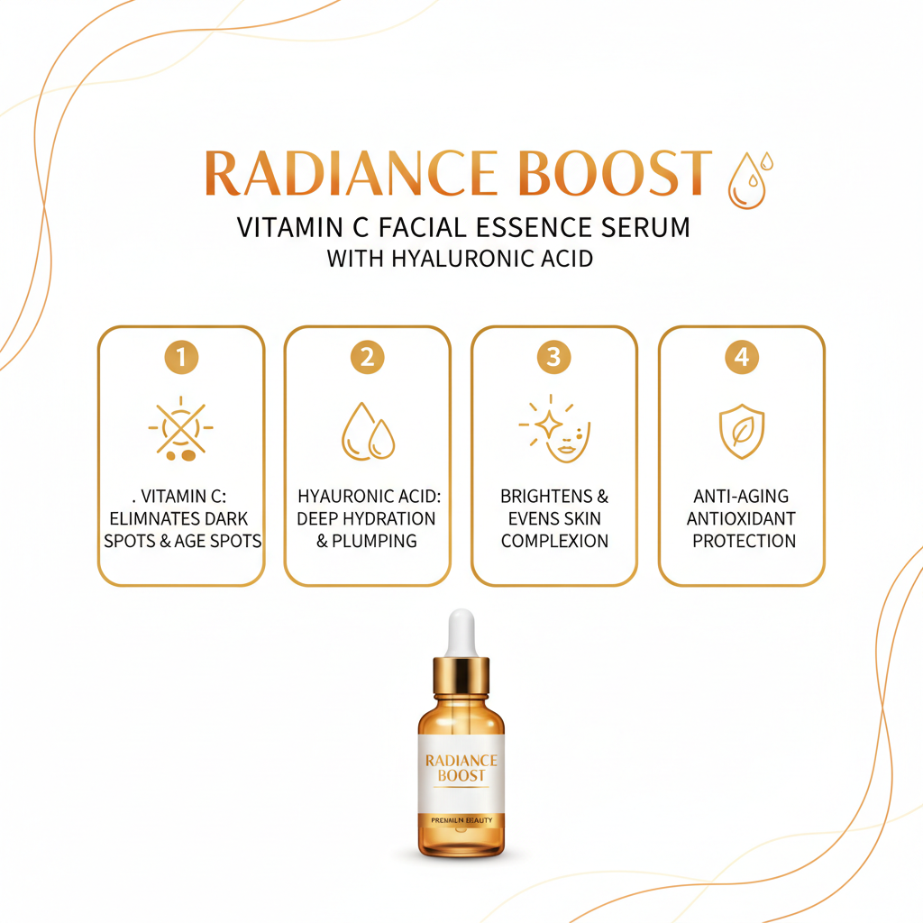 Vitamin C Brightening Facial Serum – Dark Spot Fading & Radiant Glow