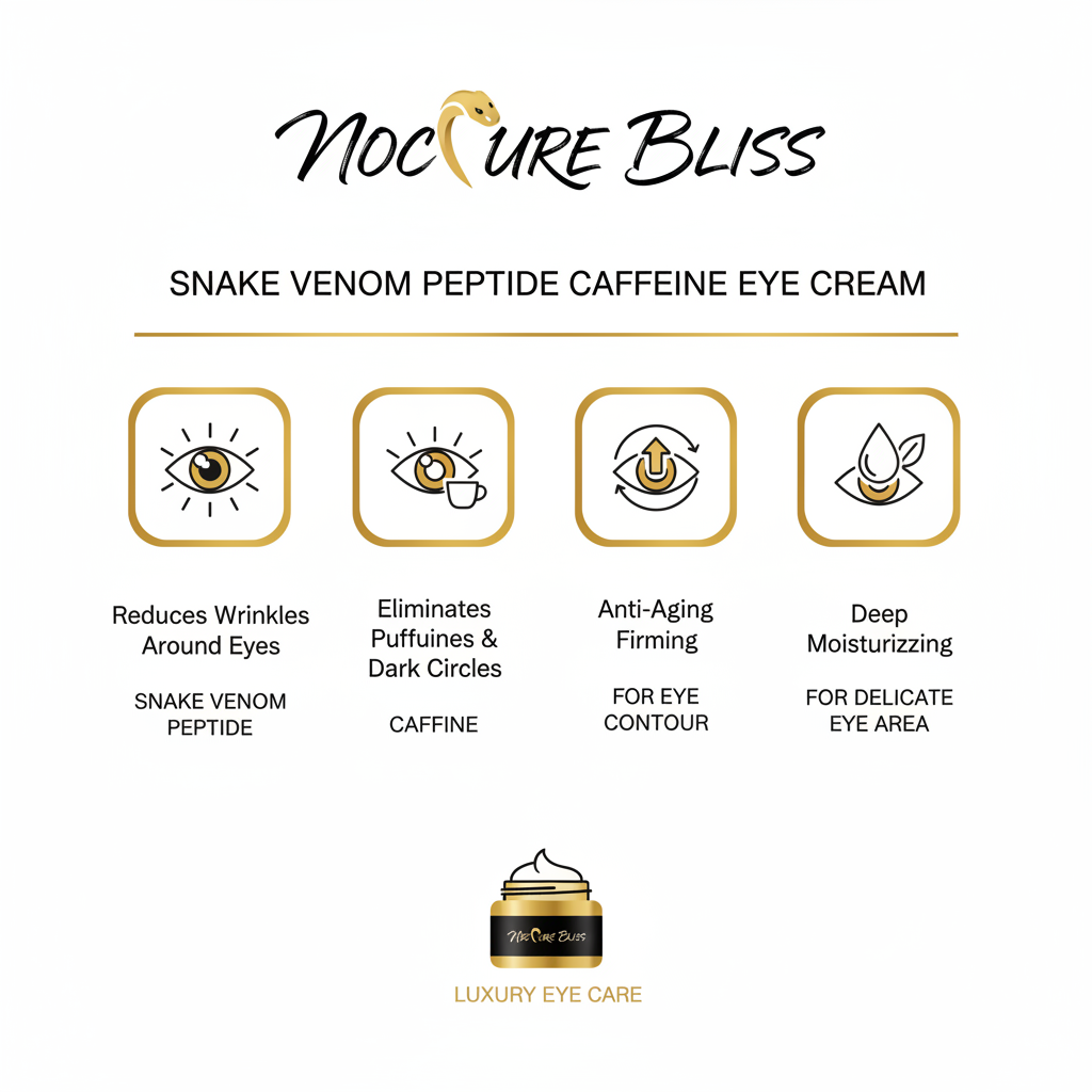 SADOER Snake Venom Peptide Eye Cream – Anti Dark Circles, Puffiness & Wrinkles