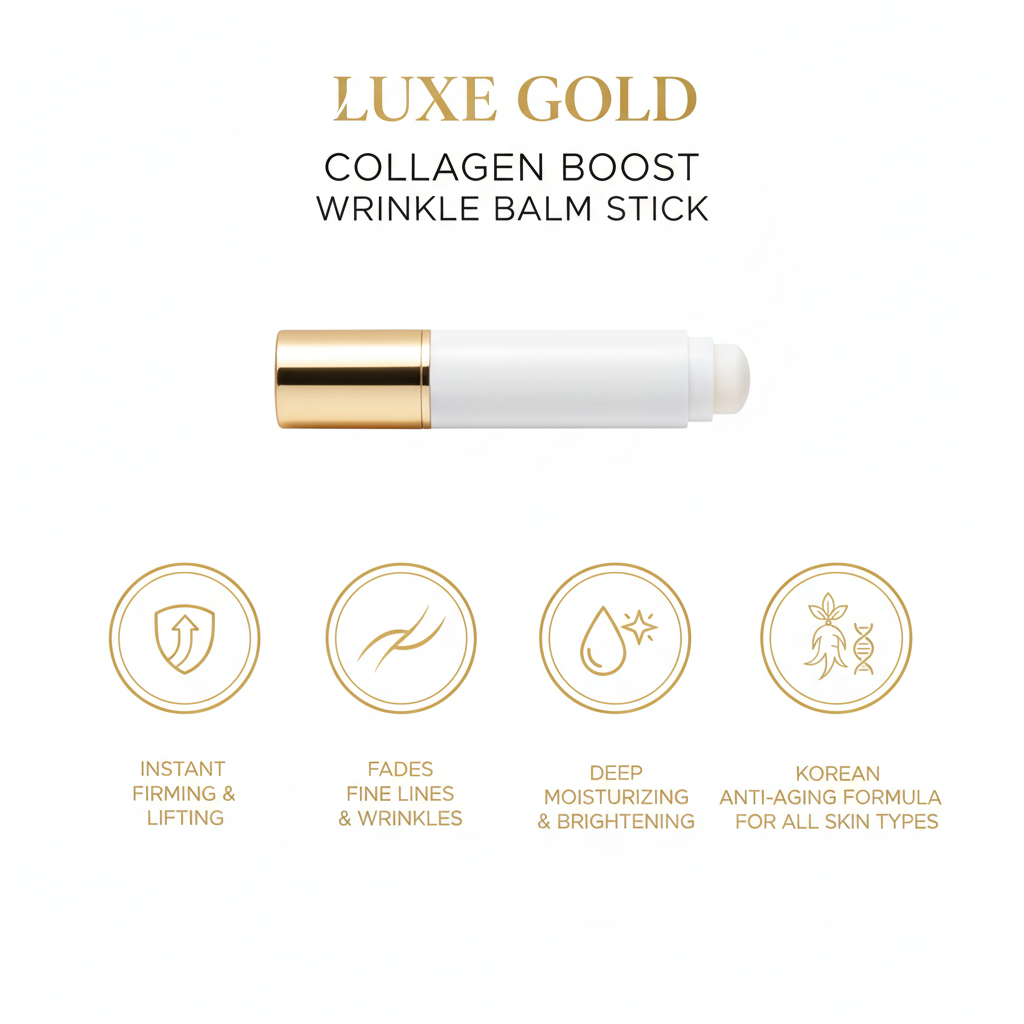 Collagen Anti-Aging Wrinkle Balm Stick – Instant Firming, Lifting & Moisturizing