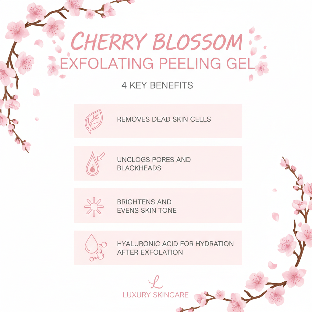 Sakura Cherry Blossom Exfoliating Gel – Deep Pore Cleansing & Brightening