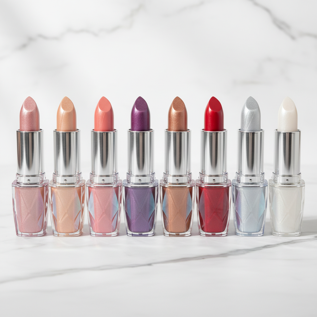 Diamond Pearlescent Lipstick – Waterproof Long-Lasting