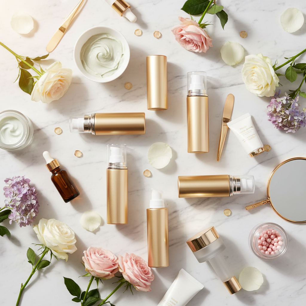 Refillable Airless Pump Bottles – Gold Set of 10