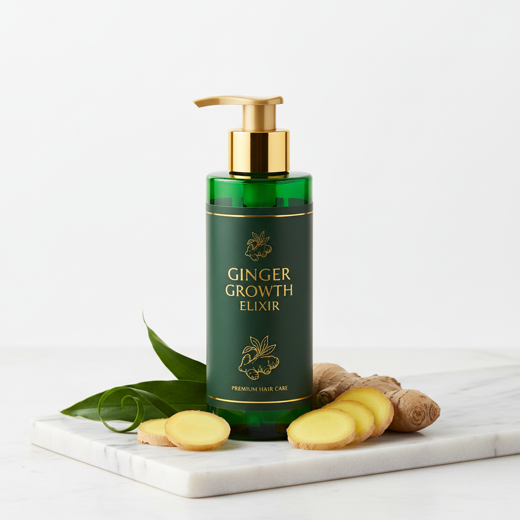 Ginger Thickening Shampoo – Anti-Hair Loss, Scalp Repair & Hair Regrowth