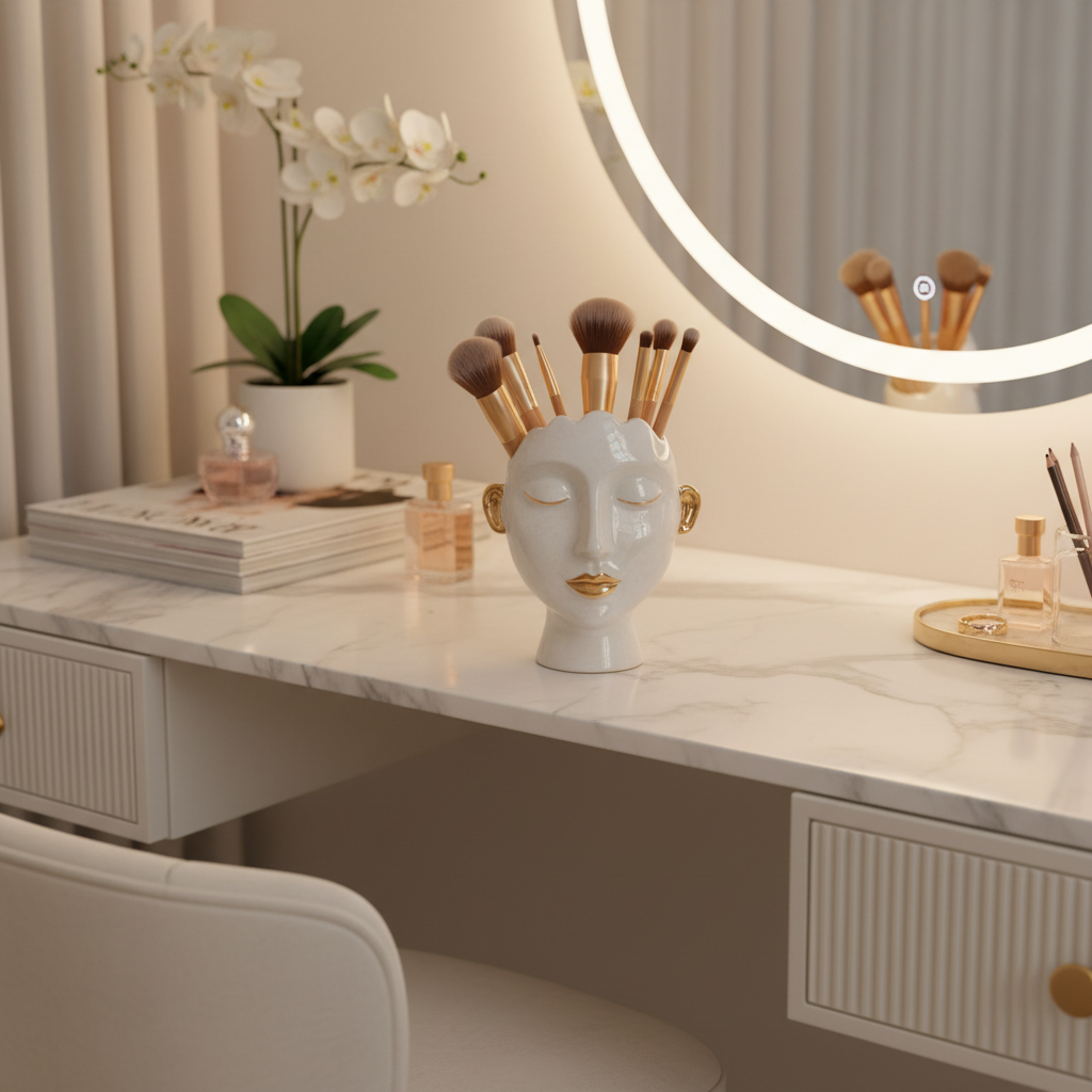 Aesthetic Makeup Brush & Pencil Holder