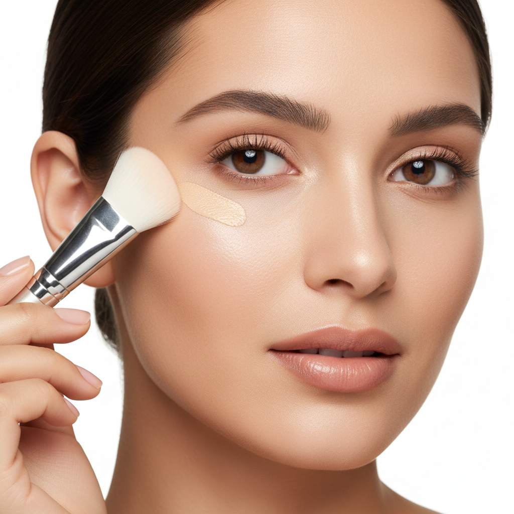 MAANGE Triangle Concealer & Foundation Brush – Precise Blending for Liquid & Cream