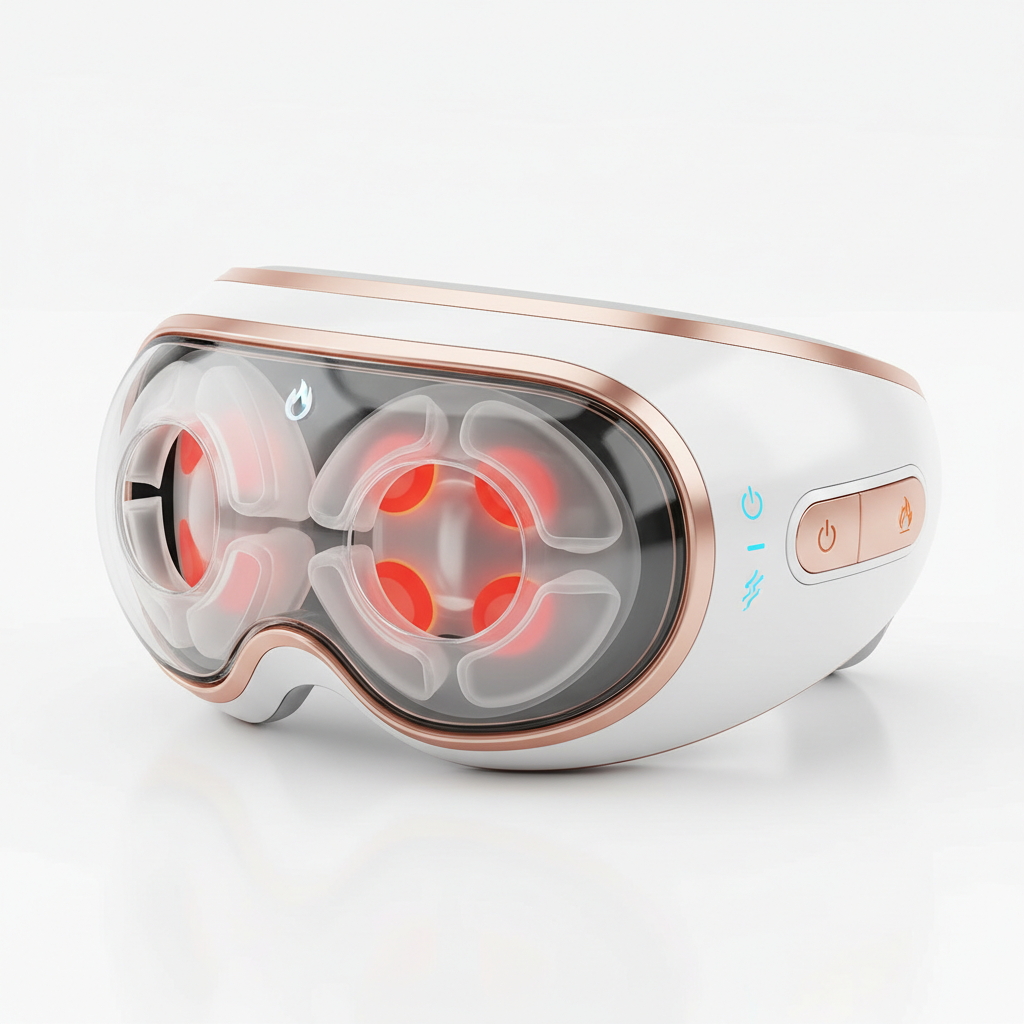 3D Smart Wireless Eye Massager – Air Pressure, Hot Compress & Music for Eye Relief